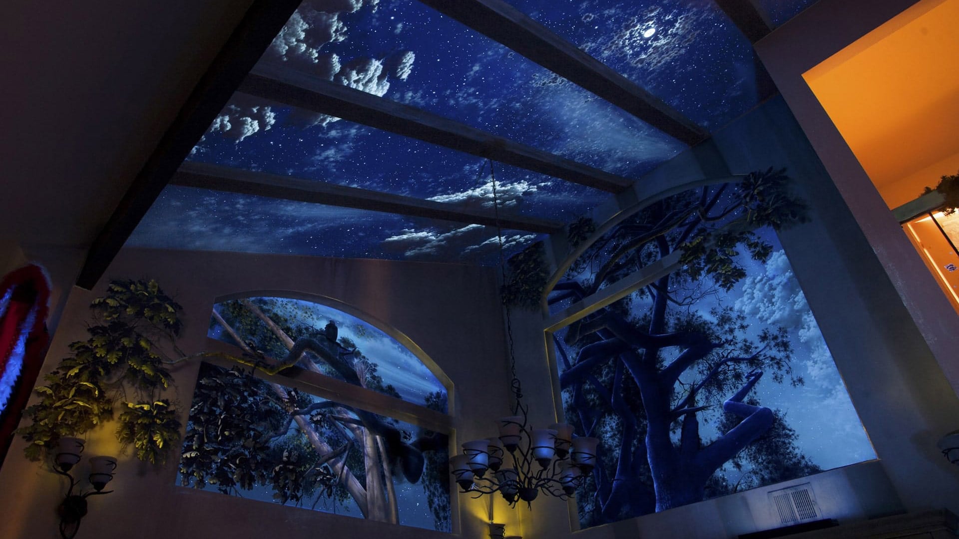 Mighty Oak Tree Black Light Mural