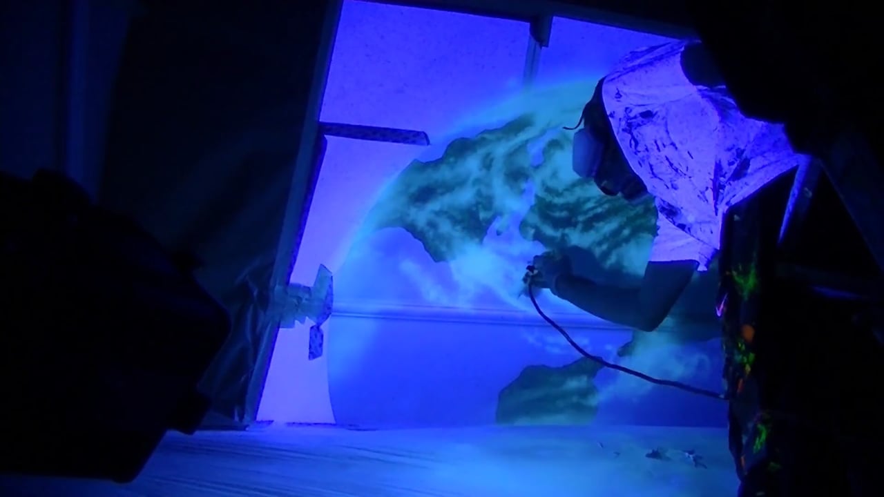 Star Wars Black Light UV Mural