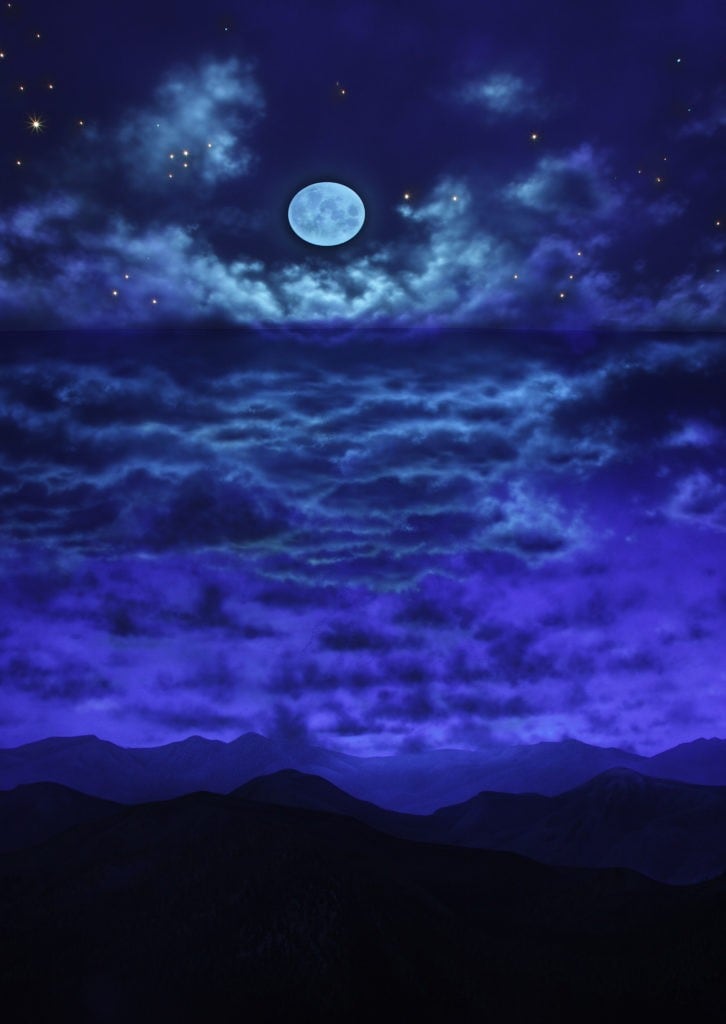Space and Mountains Mural