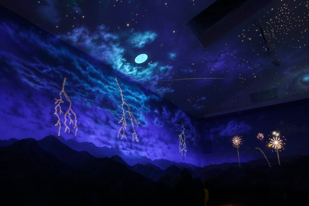 Space and Mountains Mural