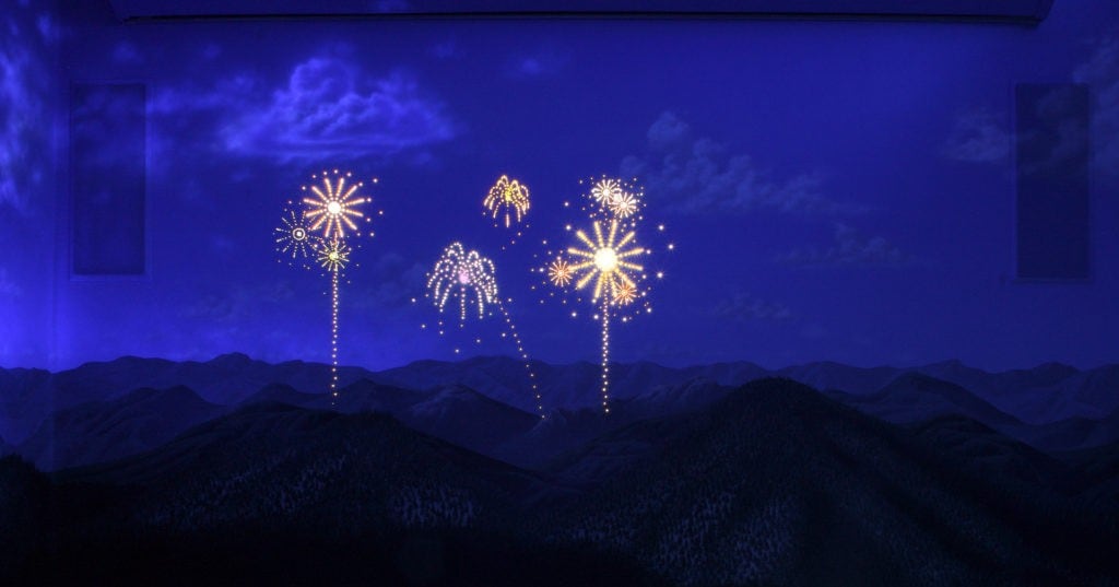 Space and Mountains Mural