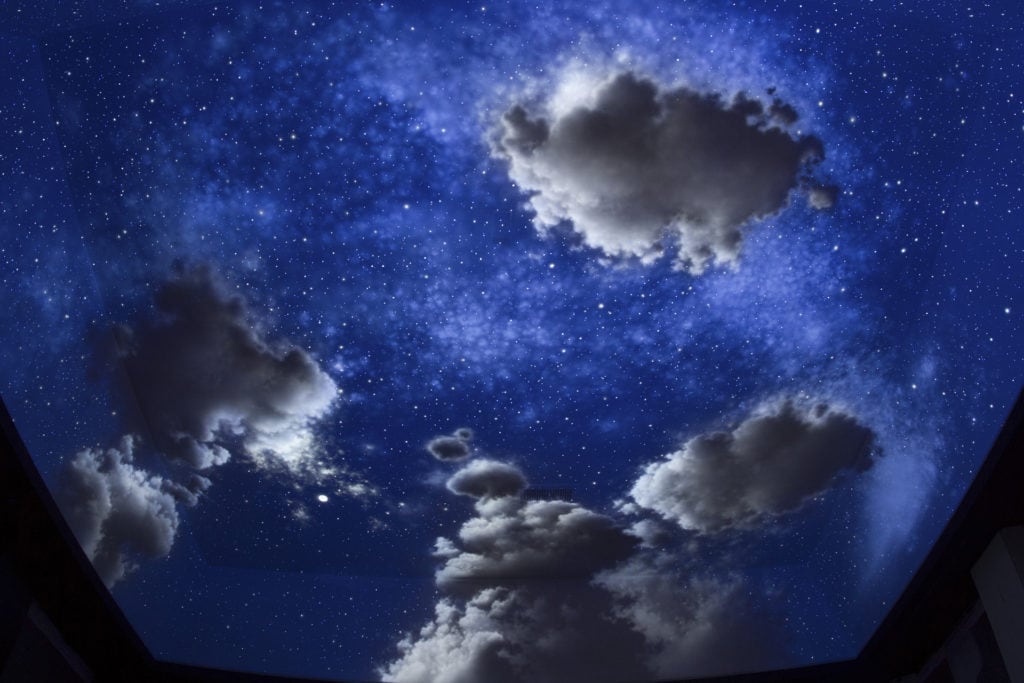 Clouds and skies mural (black light)
