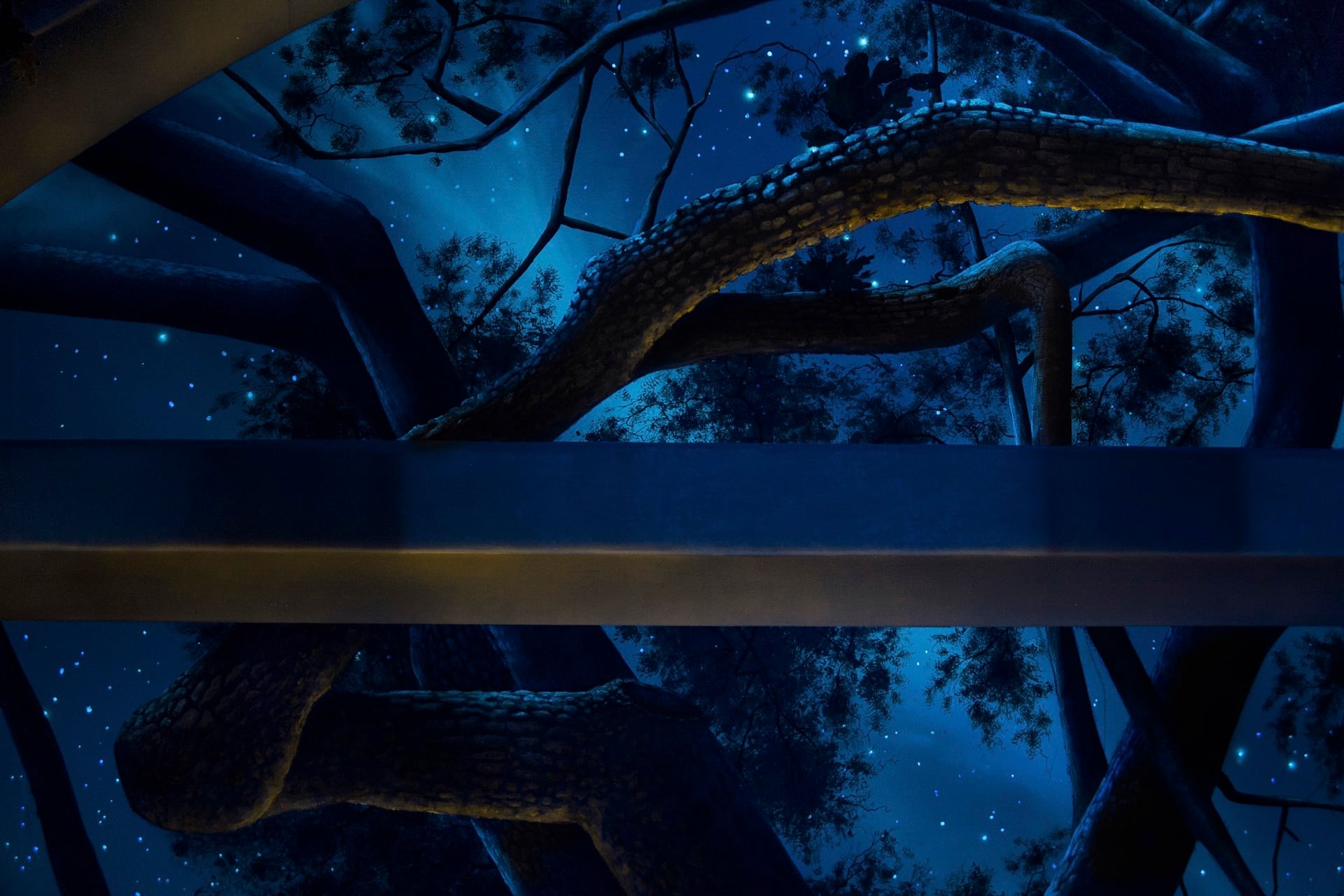 Mighty Oak Tree Black Light Mural