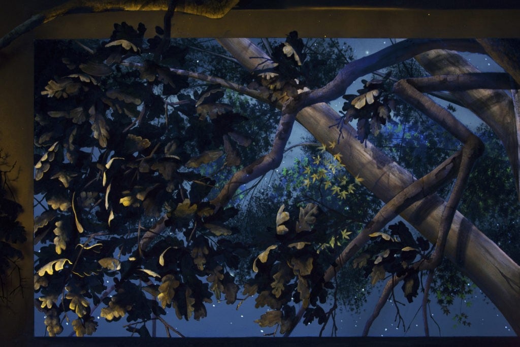 Mighty Oak Tree Black Light Mural