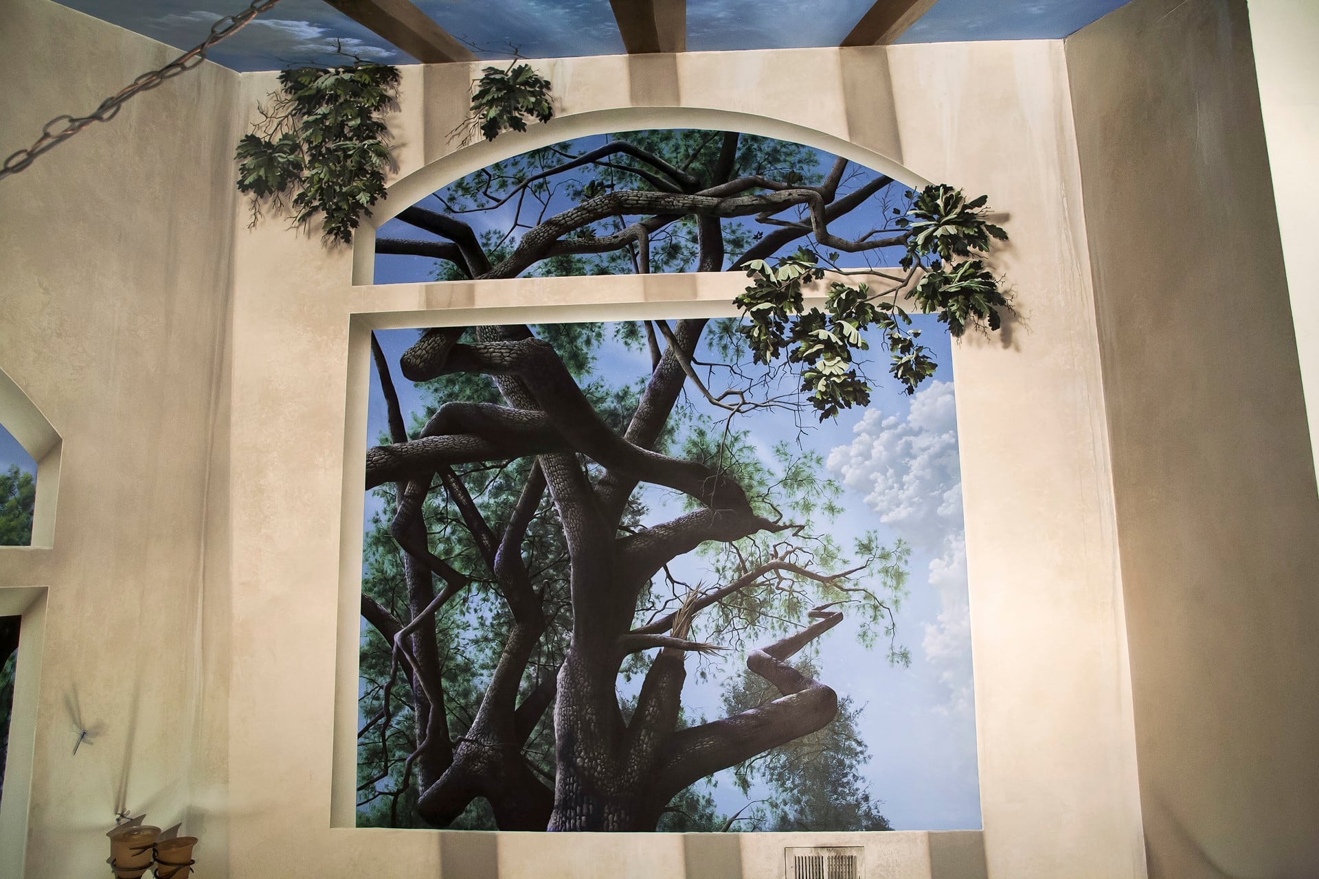 Mighty Oak Tree Black Light Mural