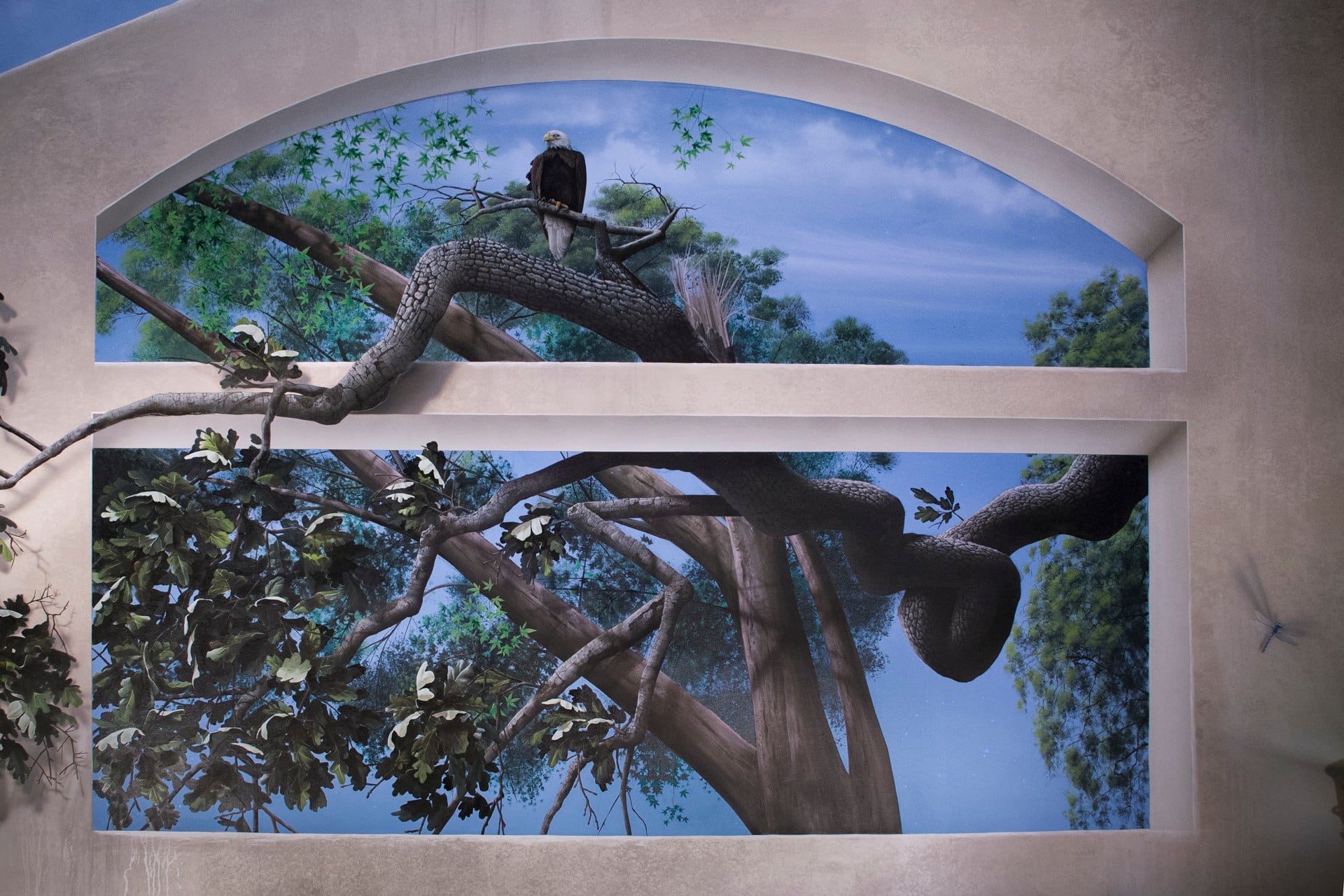 Mighty Oak Tree Black Light Mural