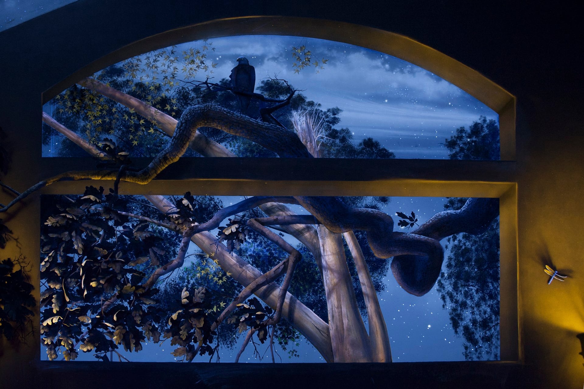 Mighty Oak Tree Black Light Mural