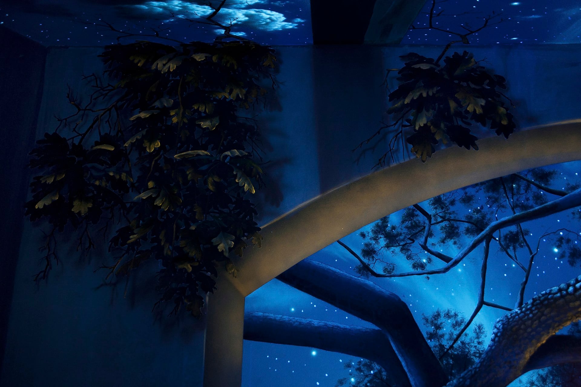 Mighty Oak Tree Black Light Mural
