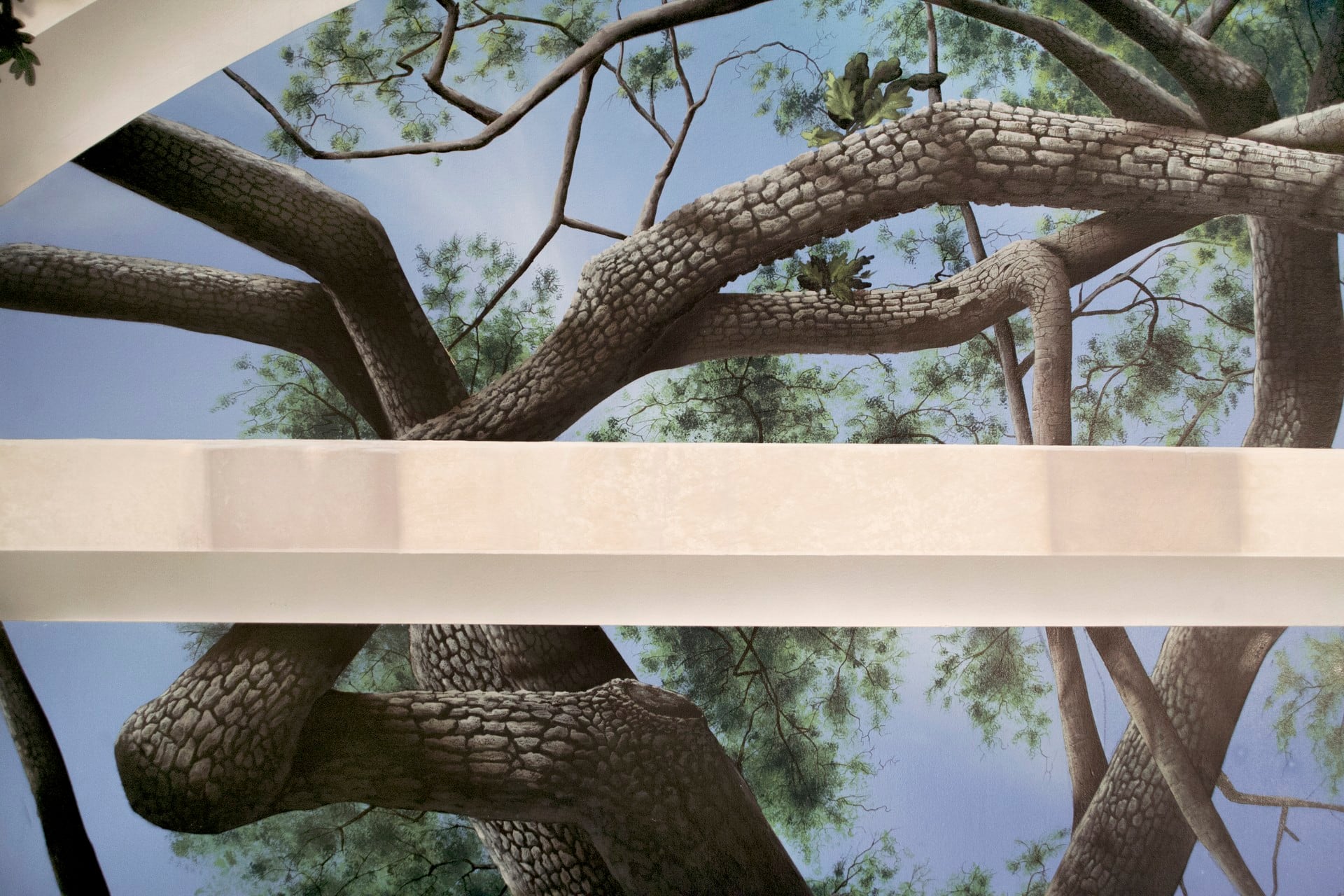 Mighty Oak Tree Black Light Mural