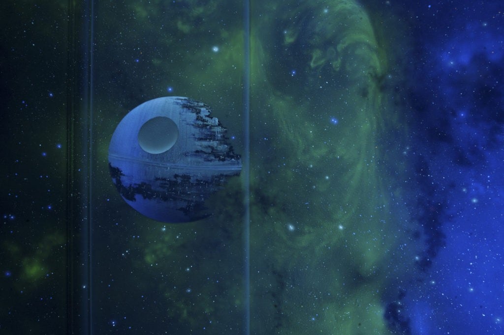Outer Space Blue Sky Mural