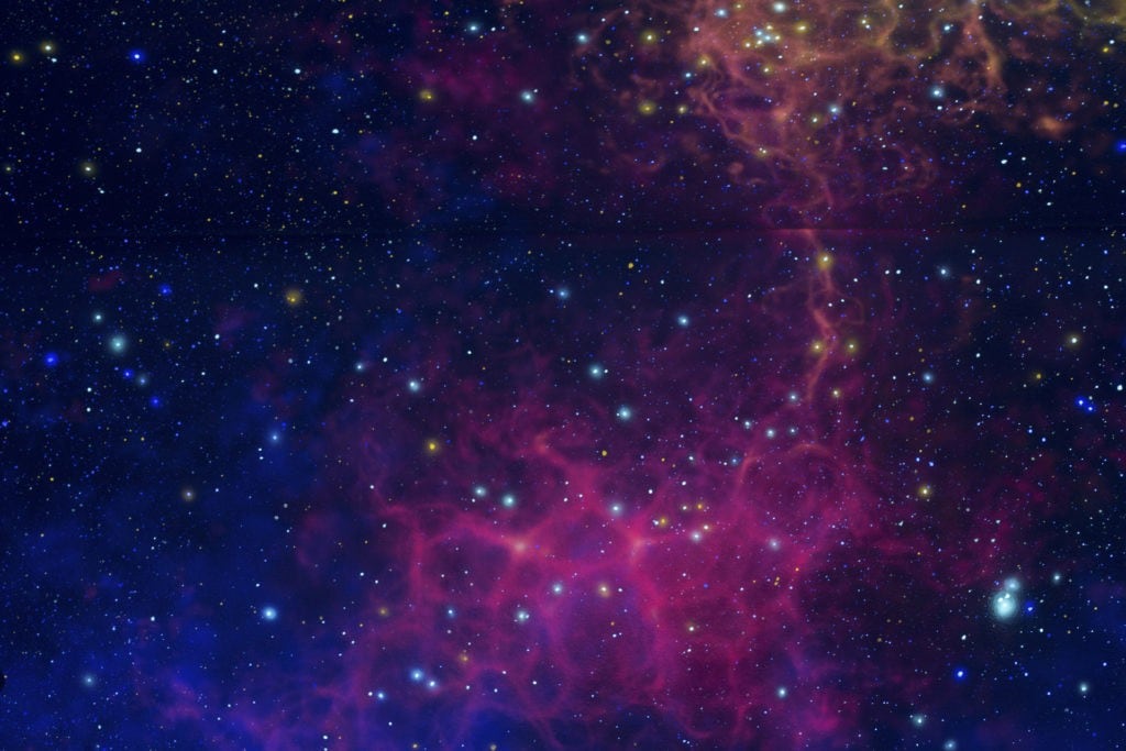 Outer Space Blue Sky Mural