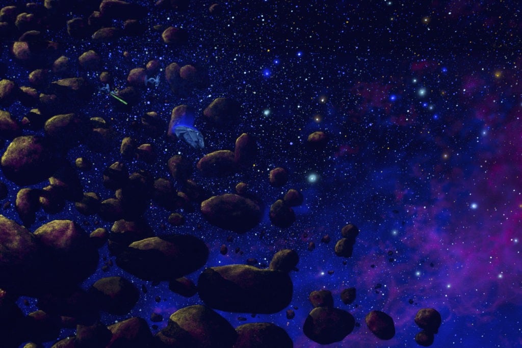 Outer Space Blue Sky Mural