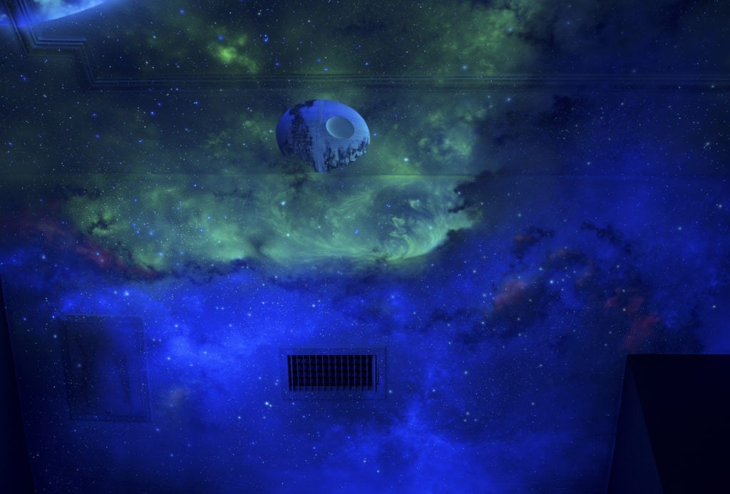 Outer Space Blue Sky Mural