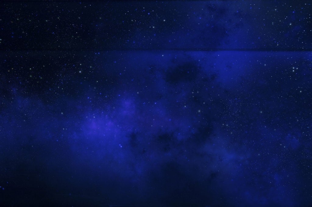 Outer Space Blue Sky Mural